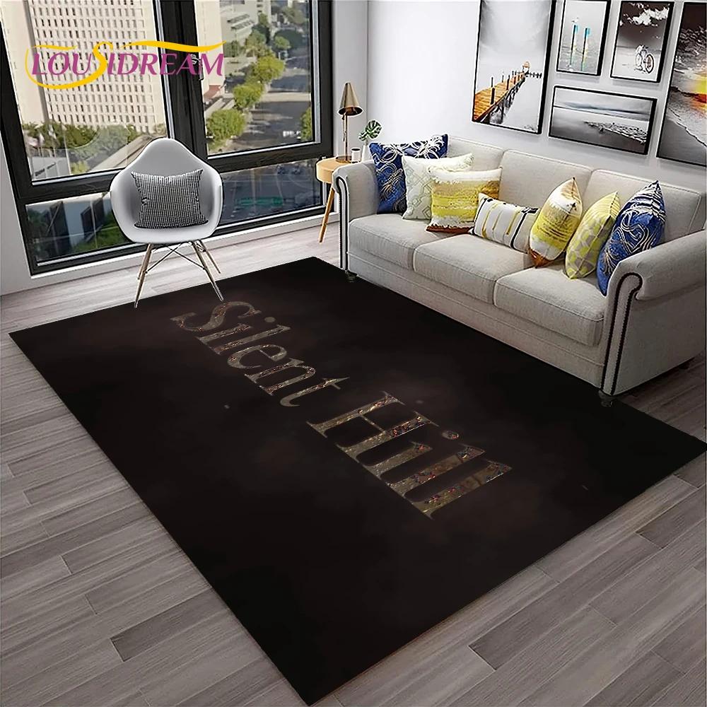 Tappeto Tappetino Decorativo per Casa Soggiorno Camera da Letto Divano Stanza dei Giochi Zerbino, Tappeto da Area Tappetino Antiscivolo, Gioco Film Horror 3D Silent Hill