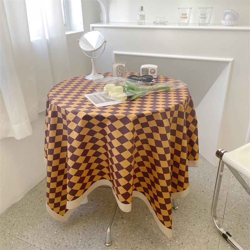 Checkered Retro Luxury Tablecloth - Rectangular/Round Dining & Coffee Table Mat