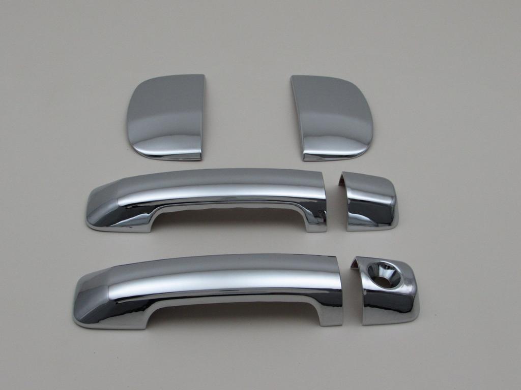 BRIGHTZ Chrome Door Handle for Toyota Tundra Double Cab and Later Part Number Covers/Knobs (2007 Models) [DHC-NOBU-302] (USA, 27614)