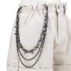 Long Metal Waist Chain Gothicism Waist Belt Punk Hook Trousers Pant Waist Link for Fashion Enthusiasts