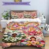 3pcs Princesses Floral Crowns Bedding Set, Includes One Quilt Cover and Two Pillowcases, Bedroom and Guest Room Decoration. T7230171
