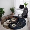 1pc Yin-Yang Cats Chair Carpet for Office Non-Slip, Machine Washable Rug for Office, Room - Holiday Decor, Machine Made Yy251016083