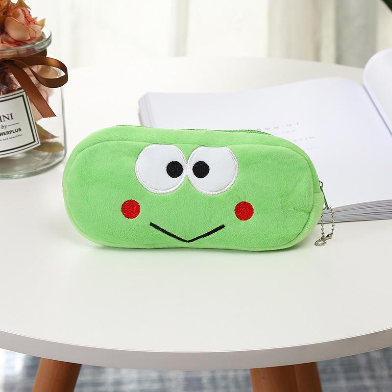 Korean Style Cartoon Plush Pencil Case & Coin Purse for Students