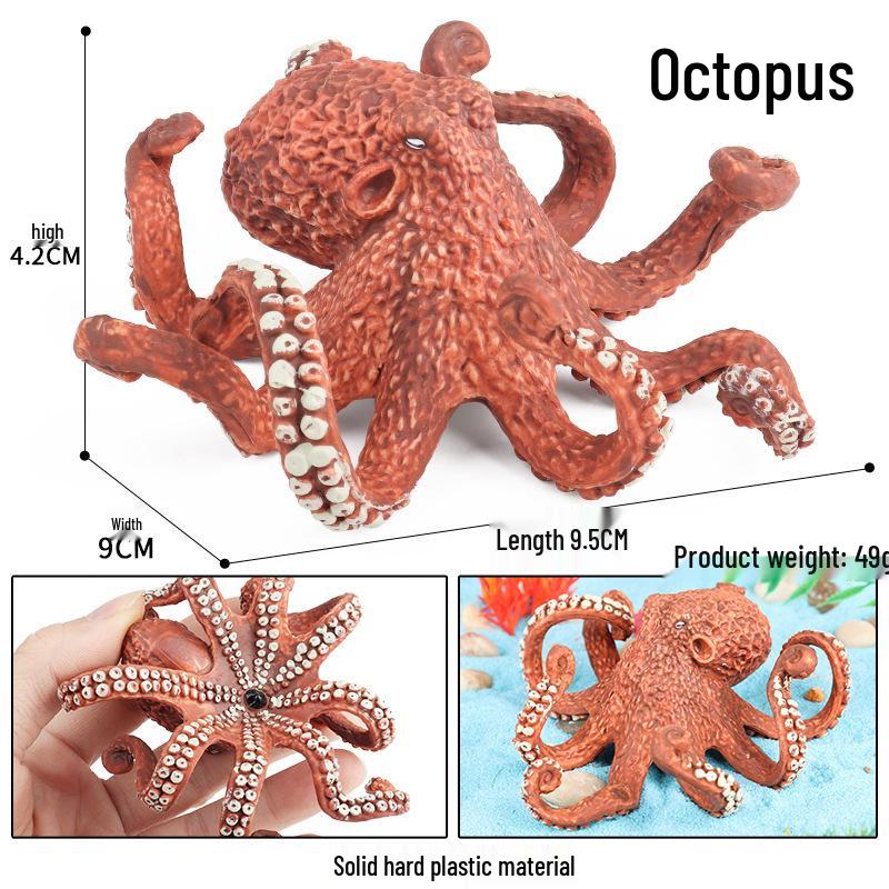 Marine Life Model: Solid Octopus Squid Aquarium Ornament & Baby Gift