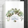 Crystal Christmas Window Vinyl Wall Sticker Green Original Glass Window Christmas Decoration Posters Home New Year Stickers 2022