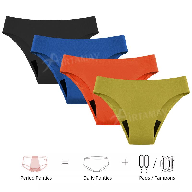 Seamless Women's Leak-Proof Menstrual Swimsuit Panties - Four-Layer Protection