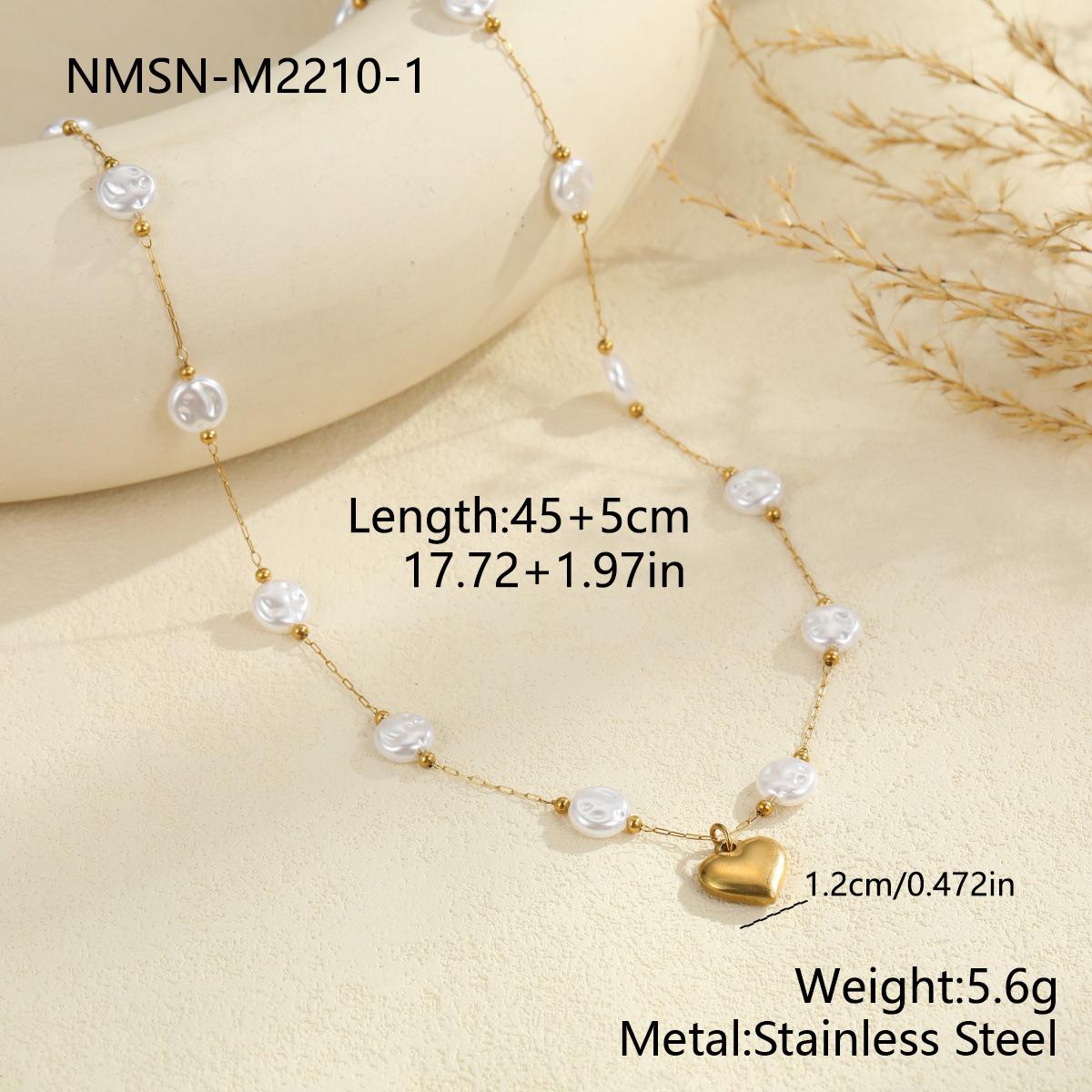 GEMCHIC Women s Stainless Steel French Baroque Pearl Layered Necklace, Fashion Statement Jewelry