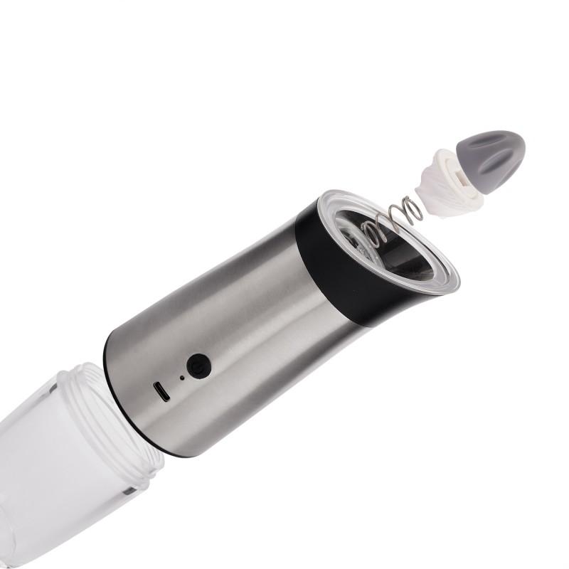 USB Charging Salt and Pepper Grinder Gravity Operation Spice Seasoning Mill Shaker Adjustable Coarseness Pepper Mill