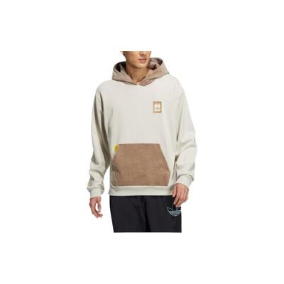 adidas Originals Melting Sadness Rabbit Hole Series Kapuzenpullover mit kontrastierender Logo-Stickerei, langärmelig, Unisex-Kapuzenpullover, transparent-braun, HY4186