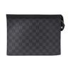[Вживаний] Pochette Voyage MM 'Чорний полотно Damier Graphite' - Дуже добрий стан #XJ907V