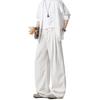 ICH MODE Women's Tencel Linen Straight Leg Casual Trousers