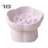 Vomiting Prevention Pet Bowl Ceramic Slow Feeder Bowl, Dogs Cats Anti-Choking Eating Food Elevated Feeding for Dry & Wet with Rose Pattern