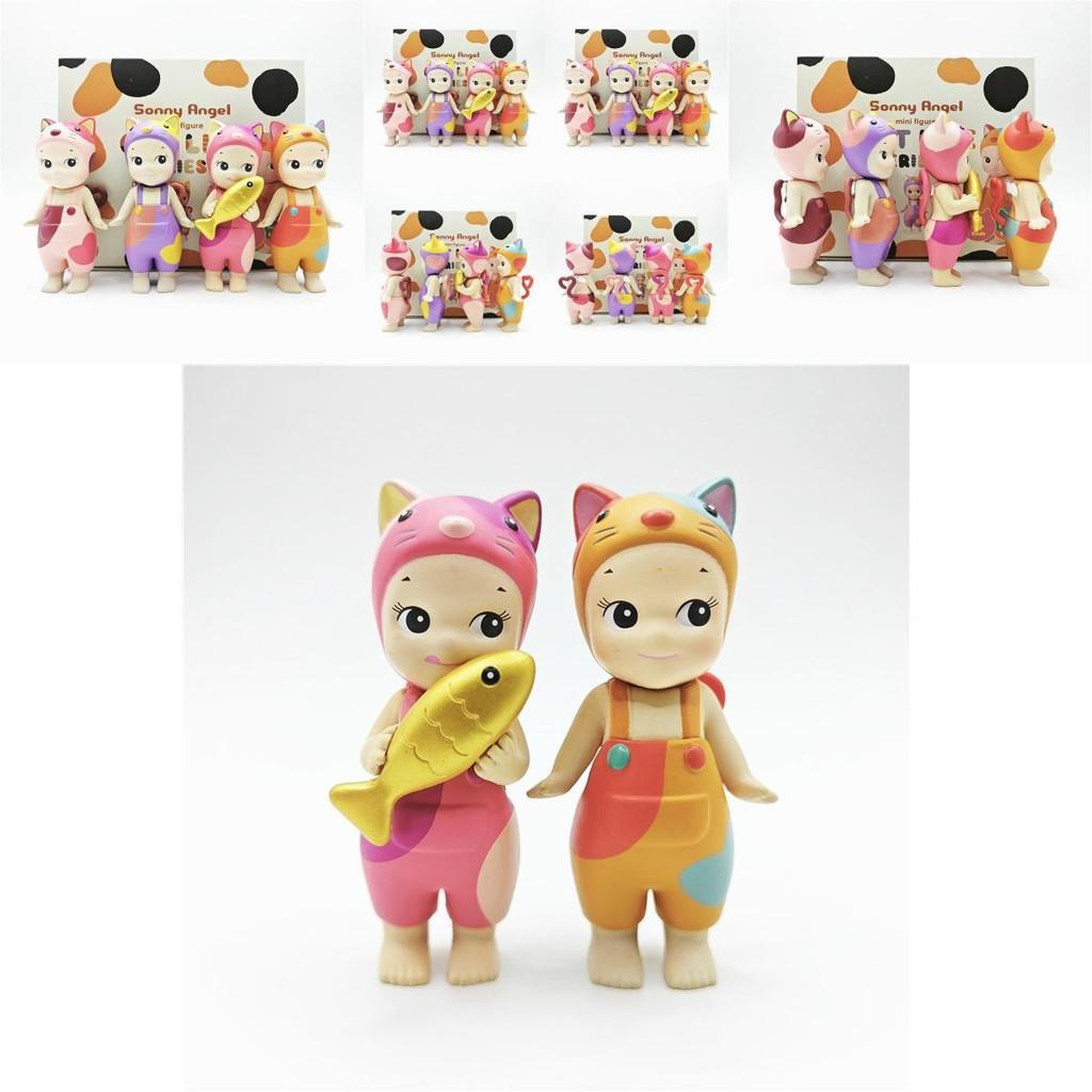 Collectible Angel Cat Figurines With Goldfish Pvc Blind Box Toys For Enthusiasts And Kids