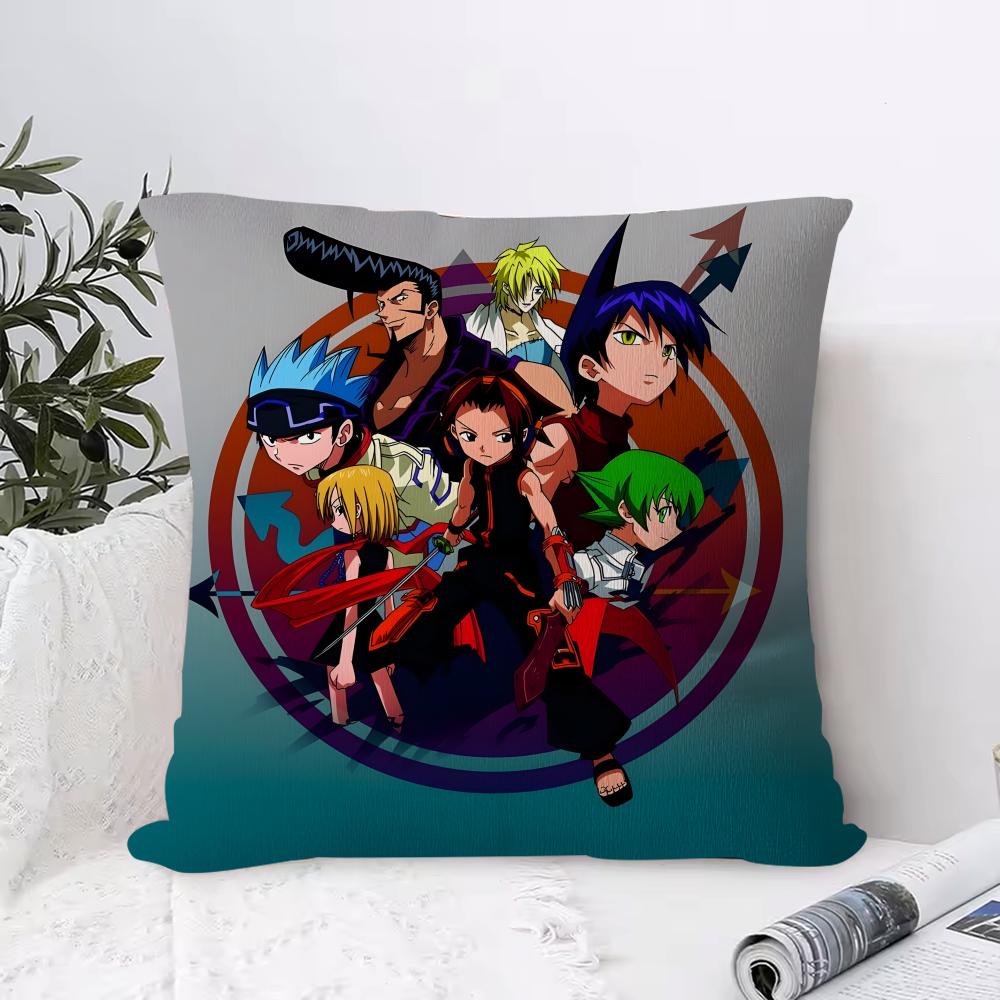 

Anime Shaman King Pillow Case Ultra Soft Skin Friendly Fabric Cloud Like Comfort & Concealed Zipper 12x12Inch