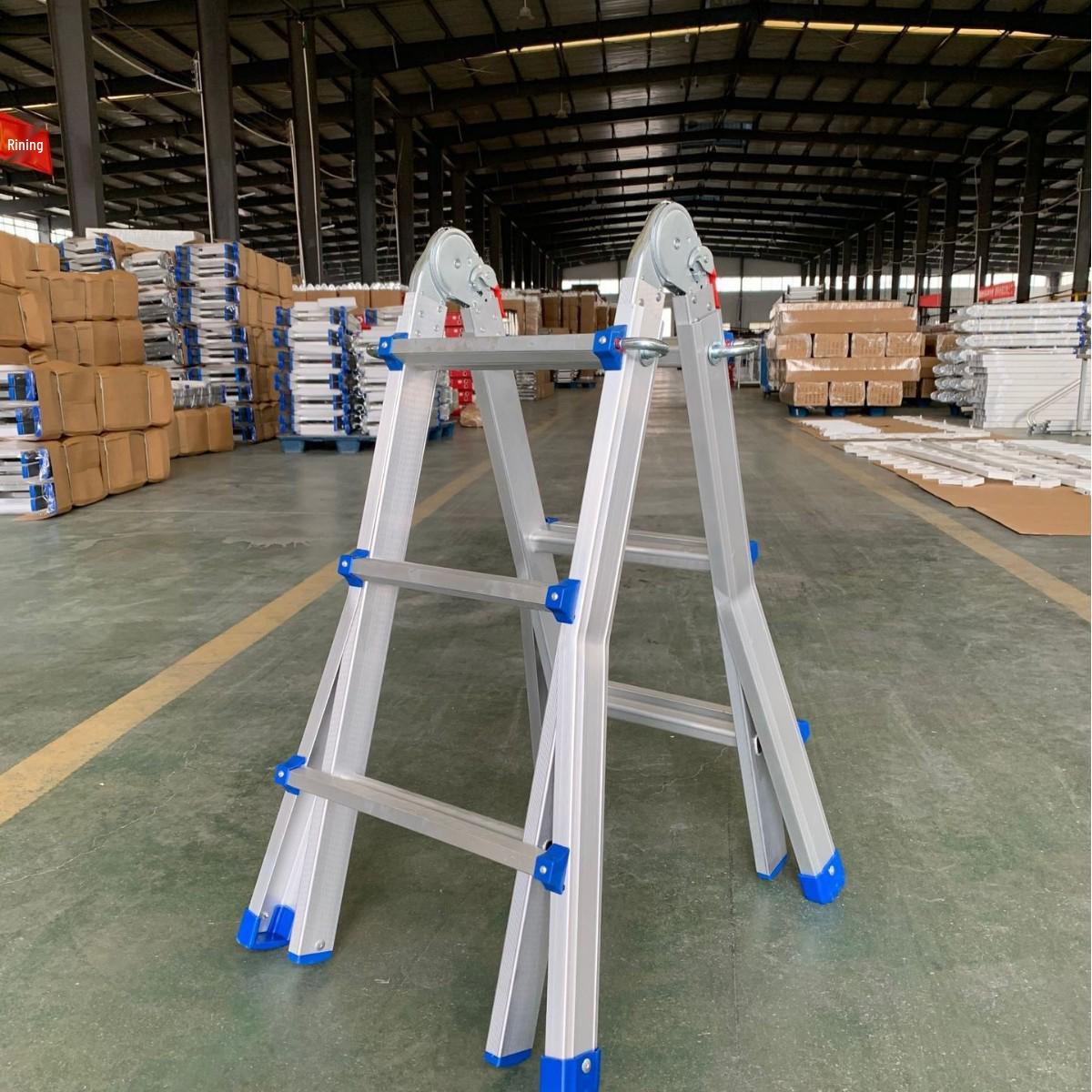 Wentuo Custom Little Giant Telescopic Multi-functional Aluminum A-frame Ladder 3-step Multifunctional Combination Ladder