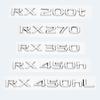 3D Chrome Glossy Black ABS RX200t RX270 RX300 RX350 RX450h RX450hL HYBRID Emblem for LEXUS Car Trunk Trunk Rear Logo Sticker