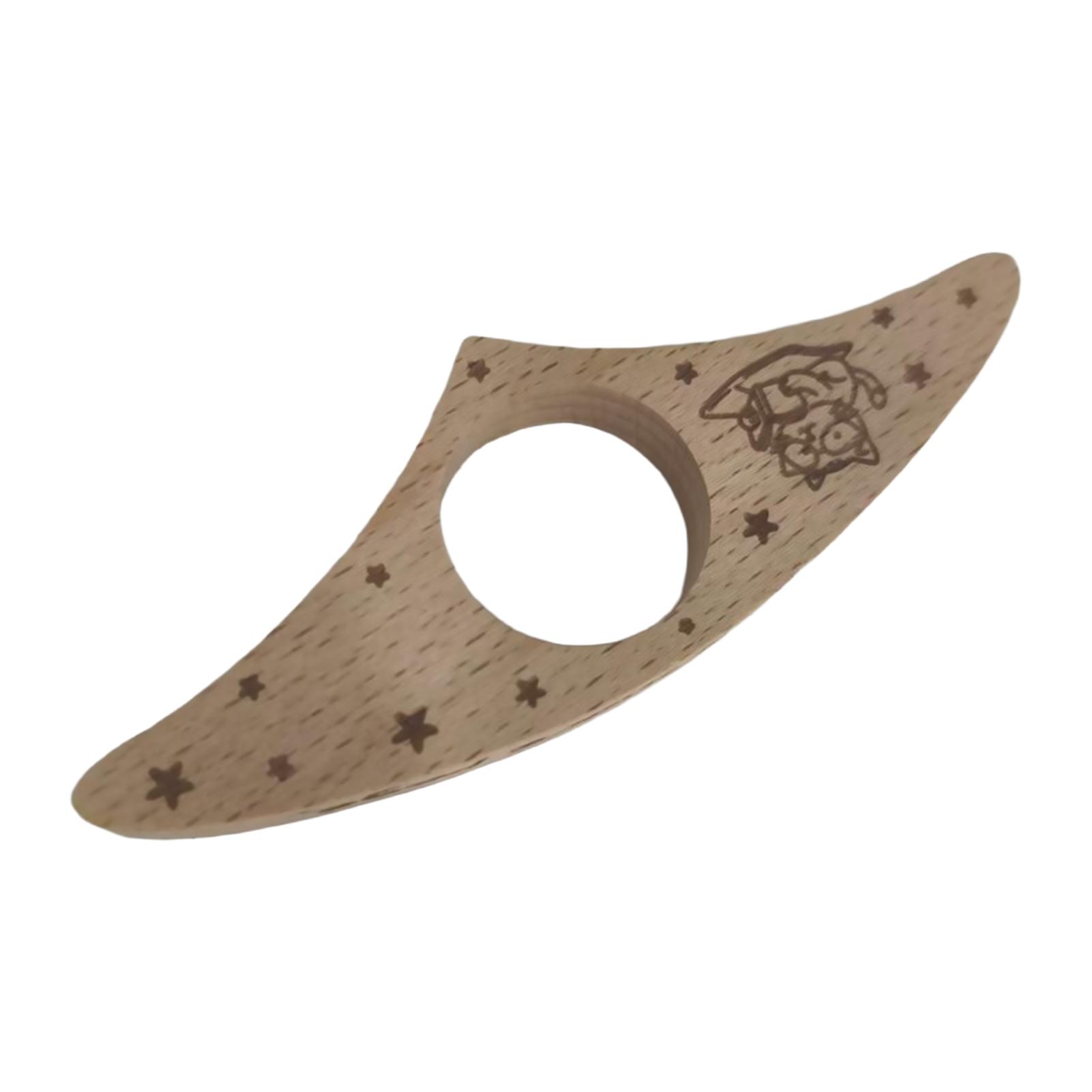 Wooden Thumb Bookmark One-Hand Flip Page Holder Portable Reading Clamp Natural Wood Book Page Marker for Readers Students