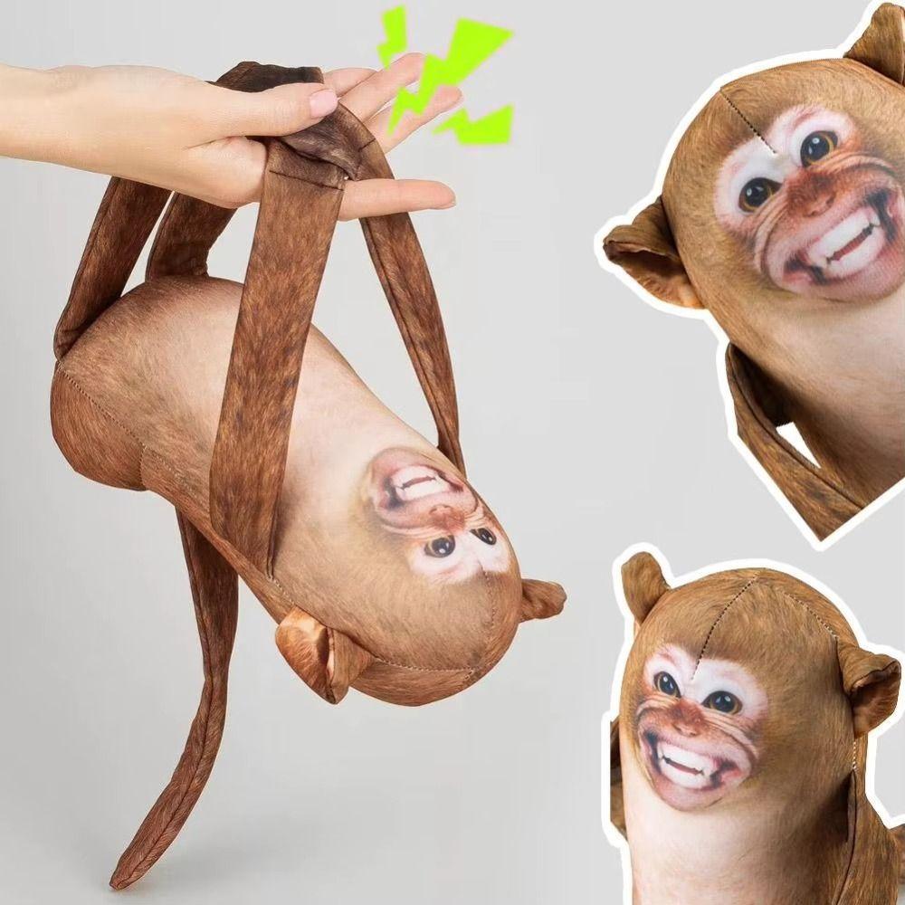 Sleeping Monkey Plush Dolls Stuffed Animal Monkey Stuffed Toys Monkey Plush Toys  Bag Accessories