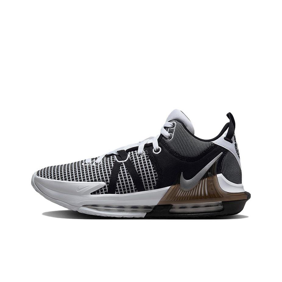 Nike LeBron Witness 7 Wit Zwart Heren Sneakers Metallic-Zilver DM1123-100