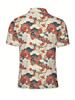 Men'S Short-Sleeve Polo Shirt with Flat Digital Print Pattern - No Texture