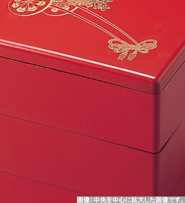 Outdoor Lunch Box Made In 3 Irodori Flower X X J-kitchens (Lunch Box) Japan, Tiers, 6.5 Inches, (Red Cart), 19.5cm 19.5cm 16.5cm