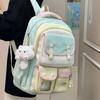 Schoolbag New Contrasting Color Schoolbag Female Junior and High School Students Large-capacity Backpack Primary School Students 3rd To 1st Grade 