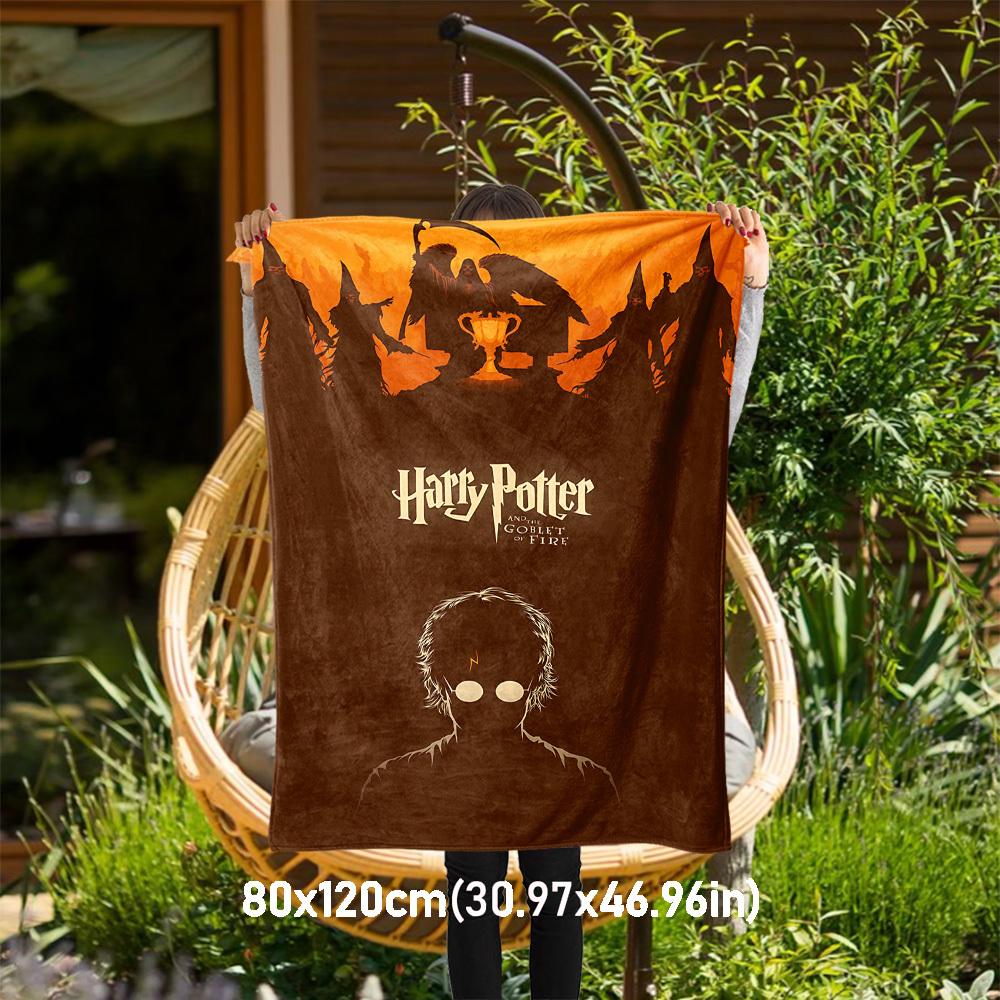1pc Harry Potter,Goblet of Fire,Deathly Hallows Outdoor Flannel Throw Blanket All Season Soft Warmth,Home Decor 1031161