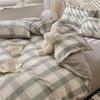 Sleep Grid Cotton Cartoon Printed Student Dormitory 3-Piece Set Home 4-Piece Set