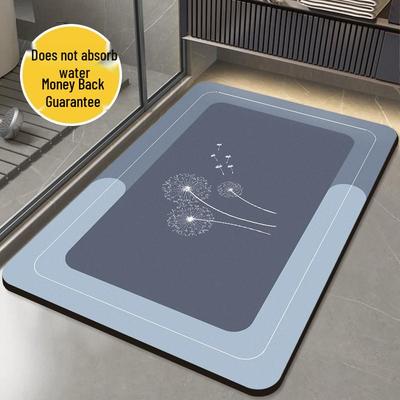 Tapis de sol de salle de bain moderne minimaliste en terre de diatomées à séchage rapide antidérapant, absorbant l'eau et résistant aux taches