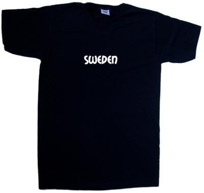 Sweden Text VNeck TShirt