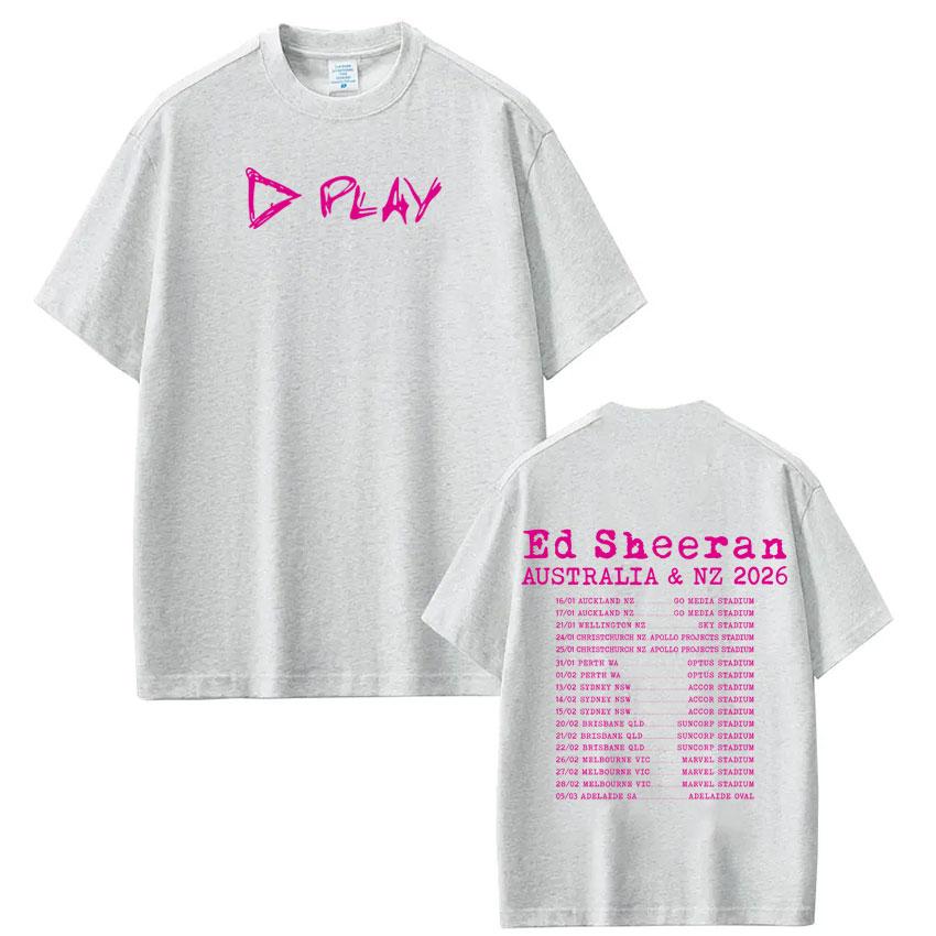 Ed Sheeran Loop Tour 2026 Magliette Stampa Double-sided Unisex Donna Magliette Harajuku Cotone Estetica Magliette Trendy Streetwear