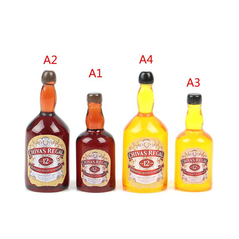 10Pcs Mini Wine Bottles Model Dollhouse Miniature 1:12 For Doll House Decoration