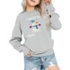 Kids' Fashion Loose-Fit Casual Long-Sleeve Christmas Print Oversized Crewneck Sweatshirt