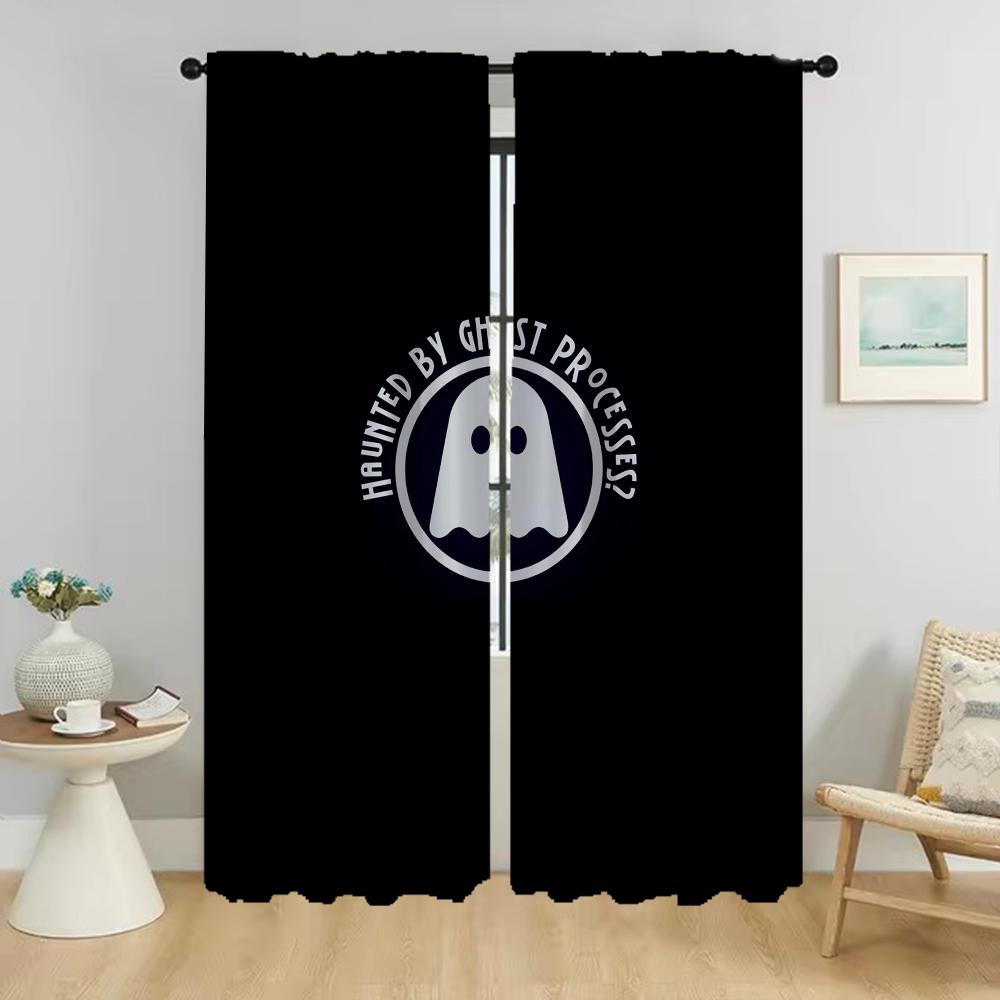 

Тюль Wu T-tang Clans для спальни, украшение на Хэллоуин, затемняющие шторы для комнаты, 2-панельные шторы, разделительные шторы для детской комнаты W50xH70cmx2pcs-CL