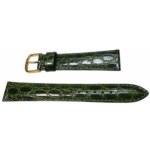 

Seiko DE97 18 мм Мужской ремешок для часов, Кожа с тиснением под крокодила, Зеленый