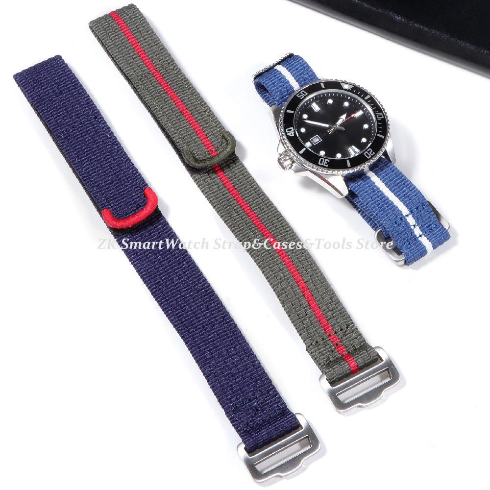 20mm 22mm Nylon Watch Strap Military Sport Wrist Band Nylon Woven Fabric Bracelet Men Women Replacement Canvas Watch Bands