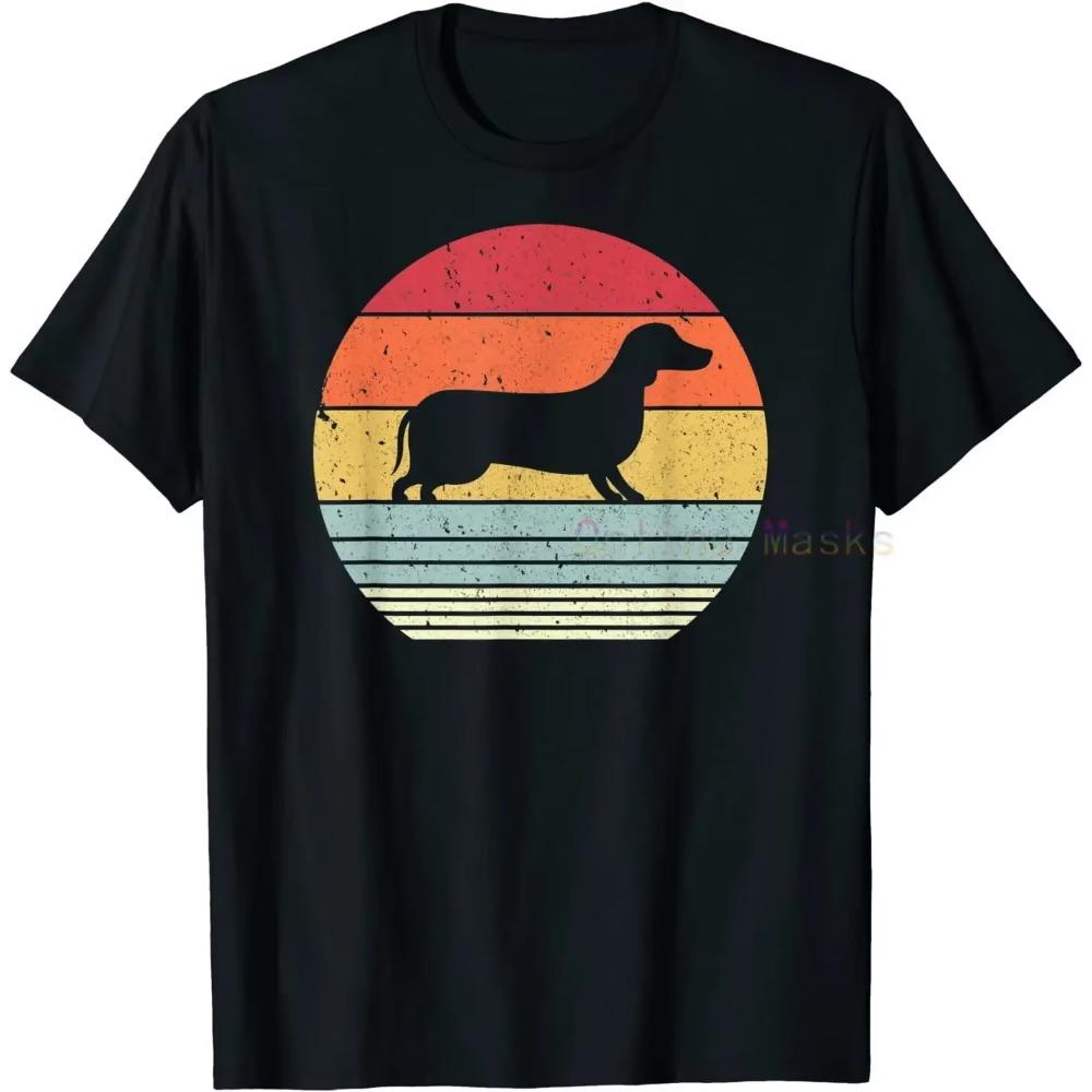 Dachshund Shirt Retro Vintage Cool Wiener Dog Mom Dad Weenie Mama Funny Gift for Puppy Pet Lover Owner Womens Mens T-Shirt