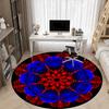 1 Stück Rotes Blaues Mandala Muster Stuhlteppich für Büro, Rutschfest, Weicher und Langlebiger Teppich, Perfekt für Büro, Wohnzimmer yy251103162