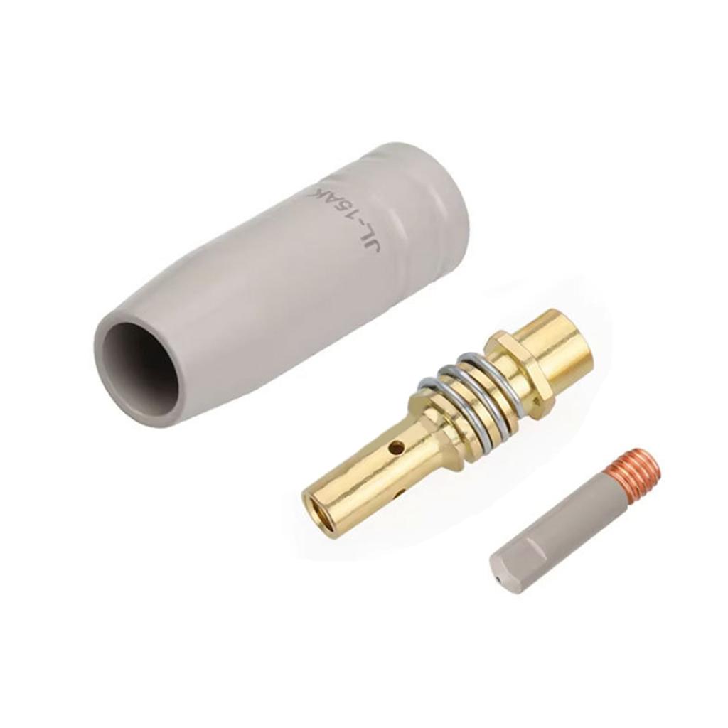 Set Of 3 Torch Gas Nozzle Tip Holder 15AK European Welding Components Suitable For Automotive Repair & Metal Fabrication