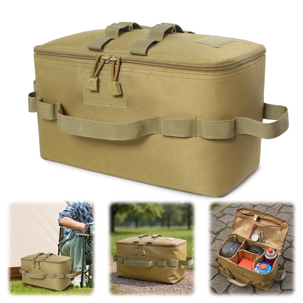 Gas Tank Storage Bag Large Capacity Portable Utensils Kit Box Heat-Insulating Waterproof Tool Storage Case for Outdoor Camping