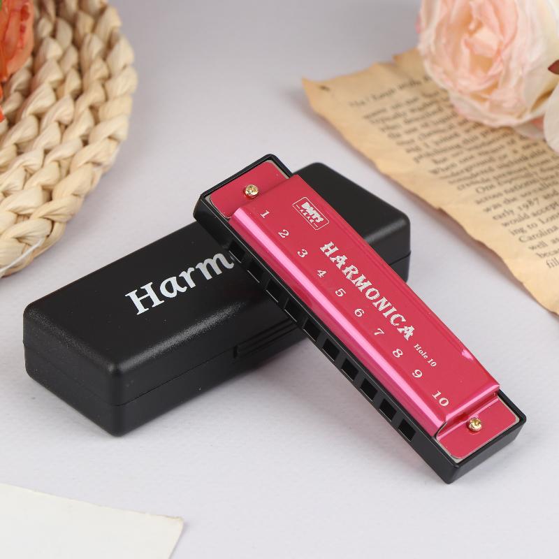 Harmonica Key Of C 10 Hole Diatonic Harmonica C With Case For Beginner Students Kids Gift Blues With Case