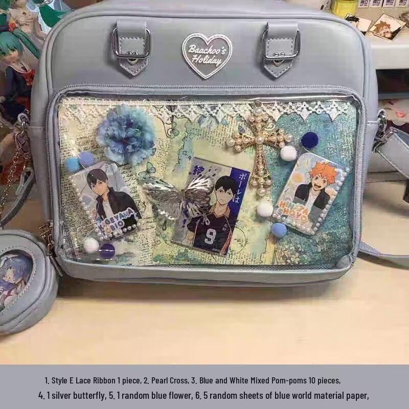 Decoration Filler Material Pack: DIY Handmade Accessories Set with Tanmei Zha Background Paper and Bag