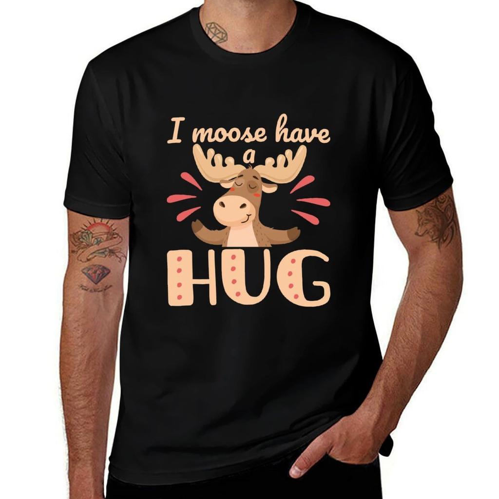 I Moose Have A Hug Tshirt Work Short Sleeve Cotton Top