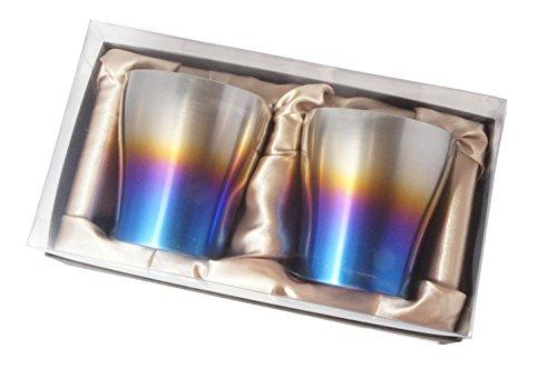 

HORIE T15FB250SET Pure Titanium Double Wall Tumbler, 8.5 fl oz (250 cc), Fireburn Set of 2