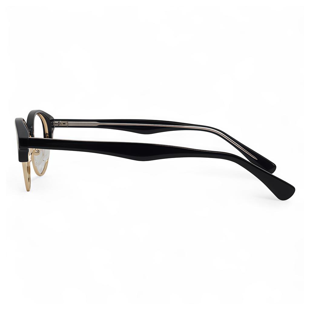 Adije Orlan (Black) La1051 Eyeglass Frames Half-Rim