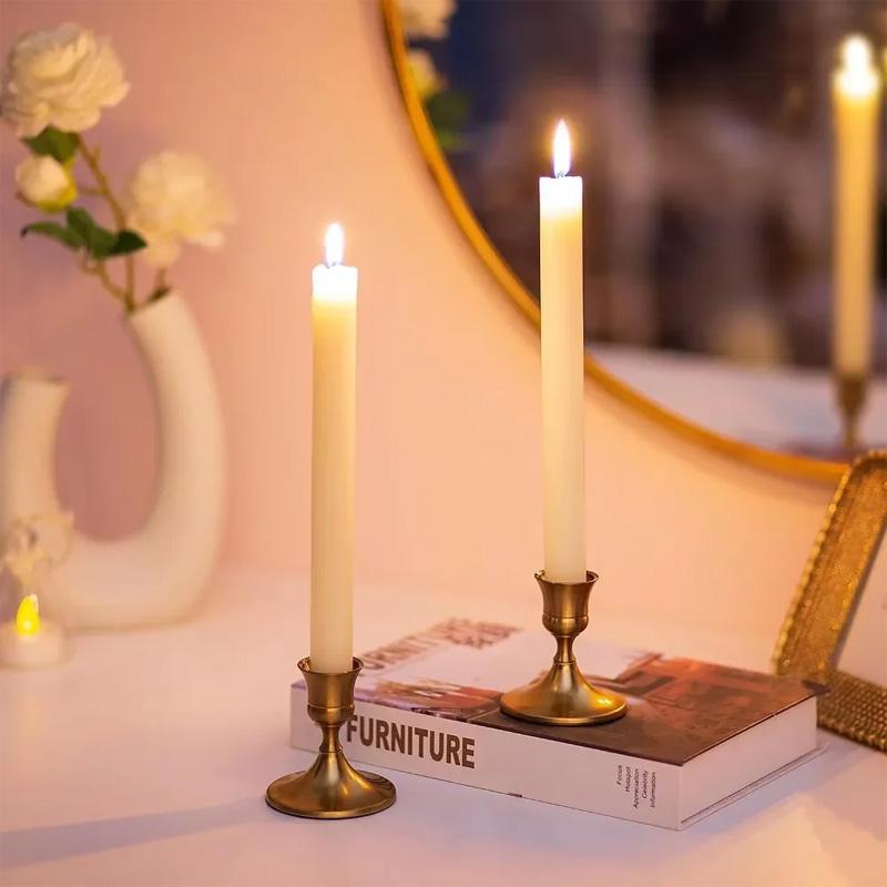 Vintage Elegant Metal Aluminum Tabletop Candle Holders Electroplated Candle Holder For Wedding Anniversary Christmas Decorations