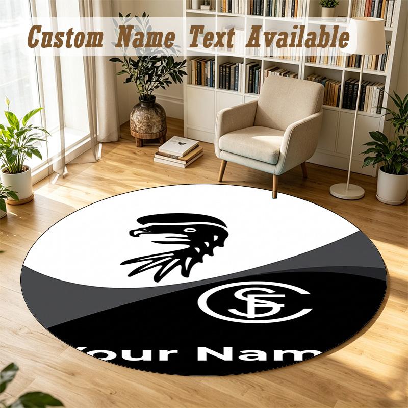 Round Rug Custom NameSC Freiburg FC Pattern Non Slip Carpet Home Floor Decor