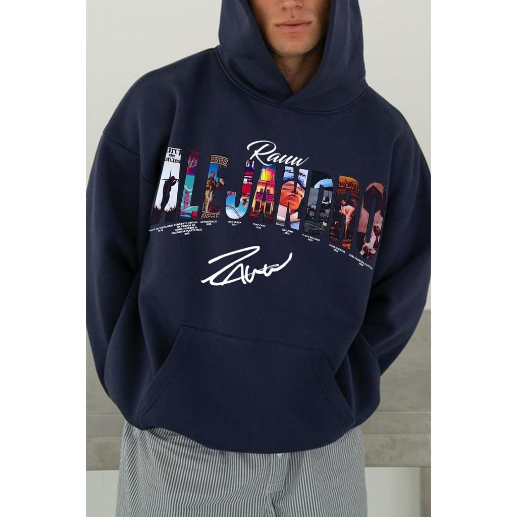 Rapper Rauw Alejandro Album Cover Oversized Hoodie Men Women Fleece Warm Sweatshirt Oversized Streetwear Y2k Pullover Tracksuit Female Male Clothing