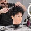 Wig Styling Display Stand Bald Mannequin Head, Male/Female Hair Model, Professional Cosmetology Head Large Circumference Model for Making, Hat Glasses