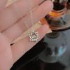 Six Pointed Star Moving Pendant Clavicle Necklace For Women Minimalist Luxury Jewelry